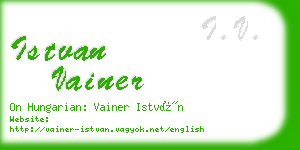 istvan vainer business card